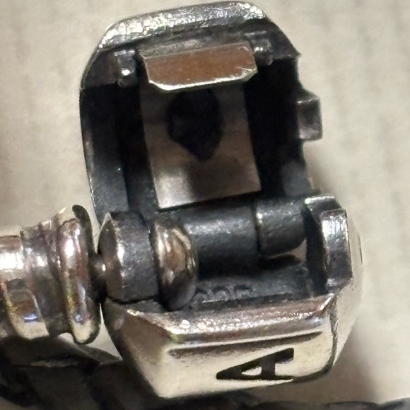 Charcoal Pandora Double Wrap Leather Bracelet - Picture 4 of 7